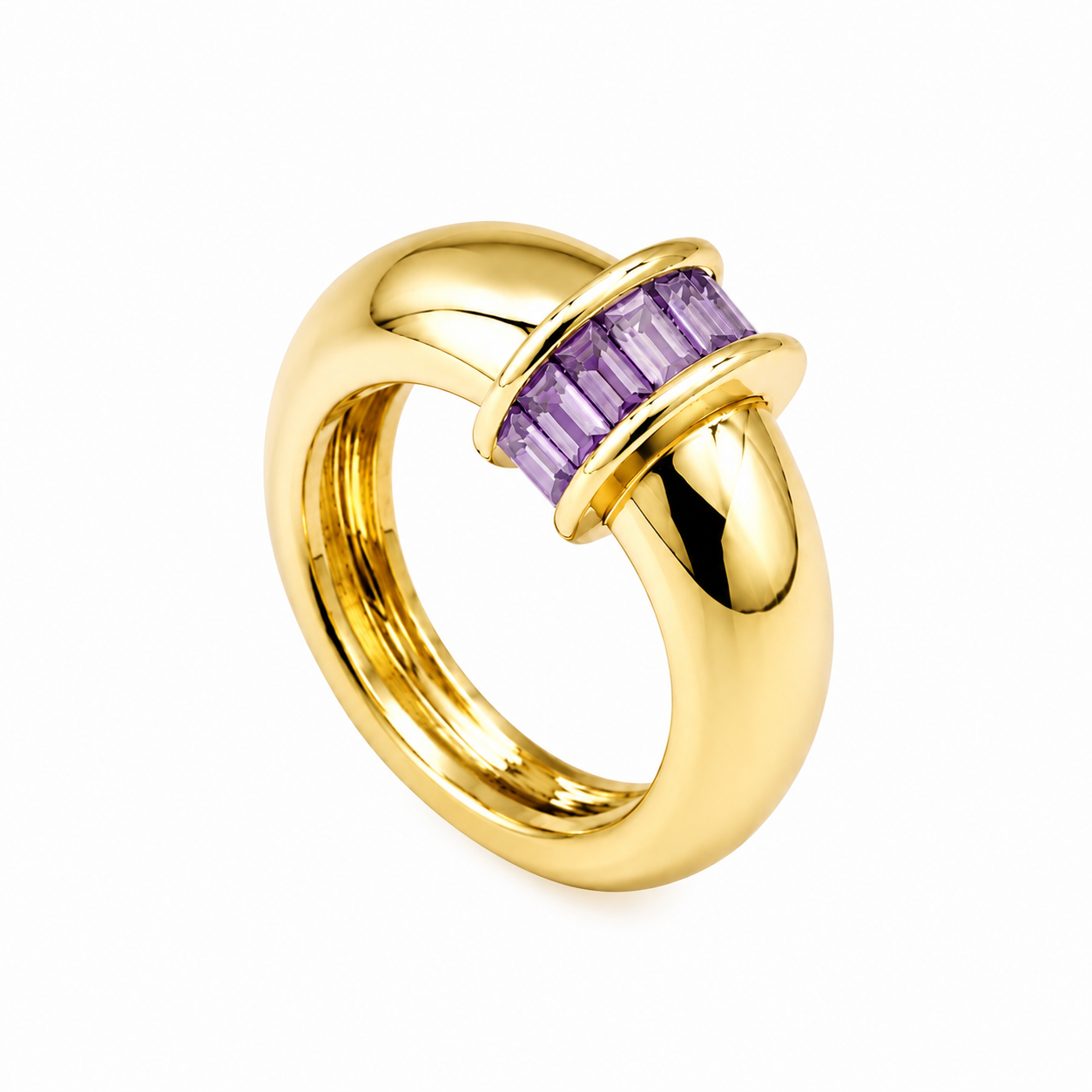 Courtney Dome Baguette-Ring