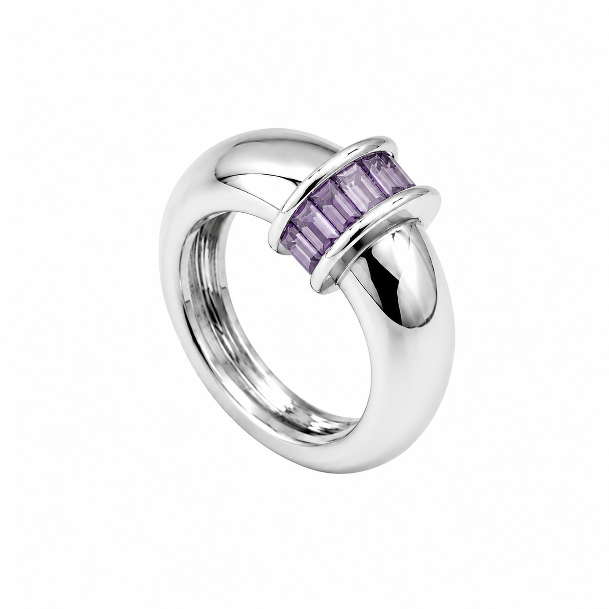 Courtney Dome Baguette Ring