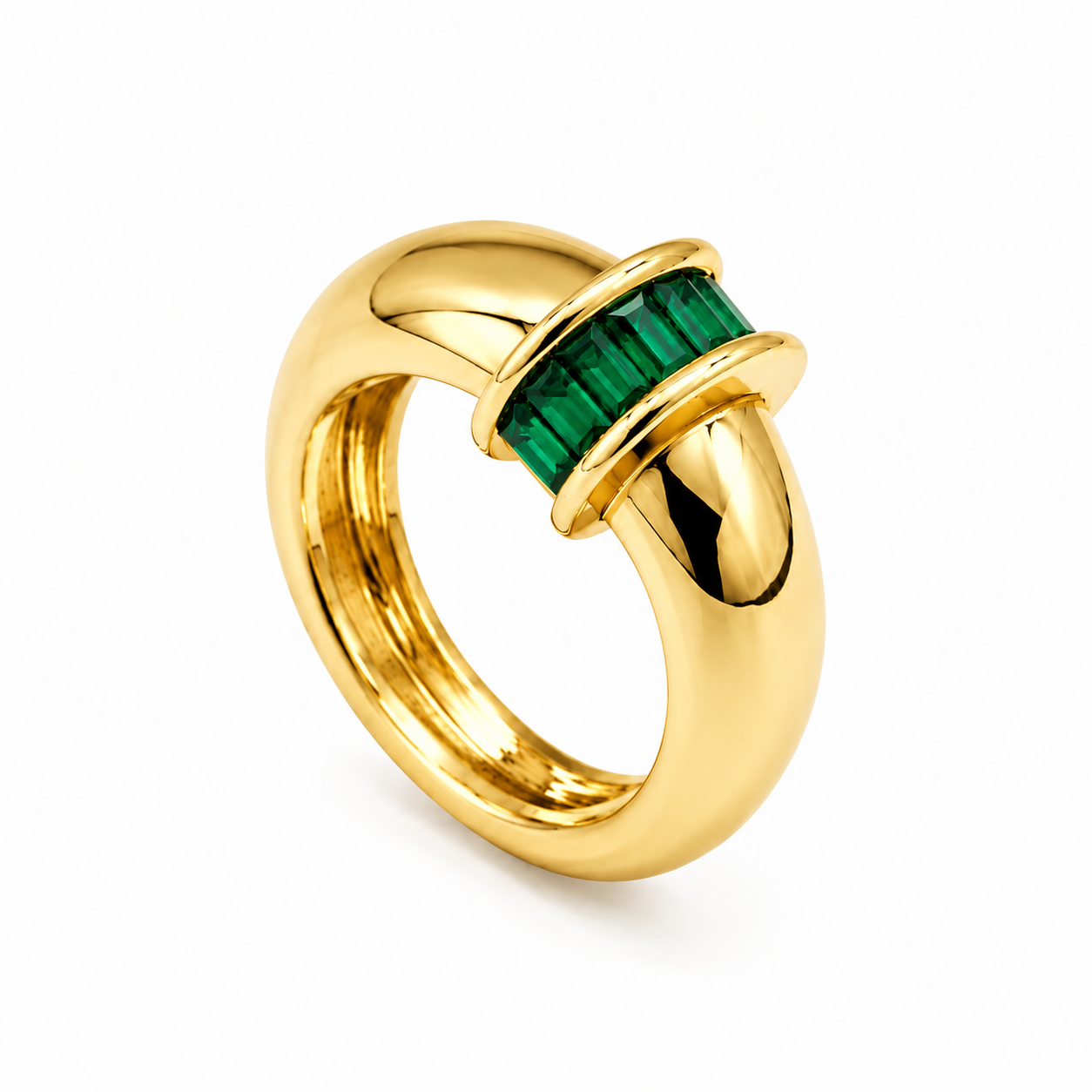 Courtney Dome Baguette-Ring