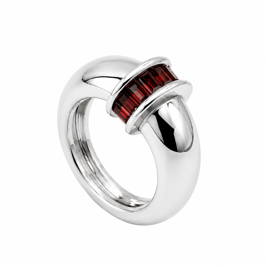 Courtney Dome Baguette Ring