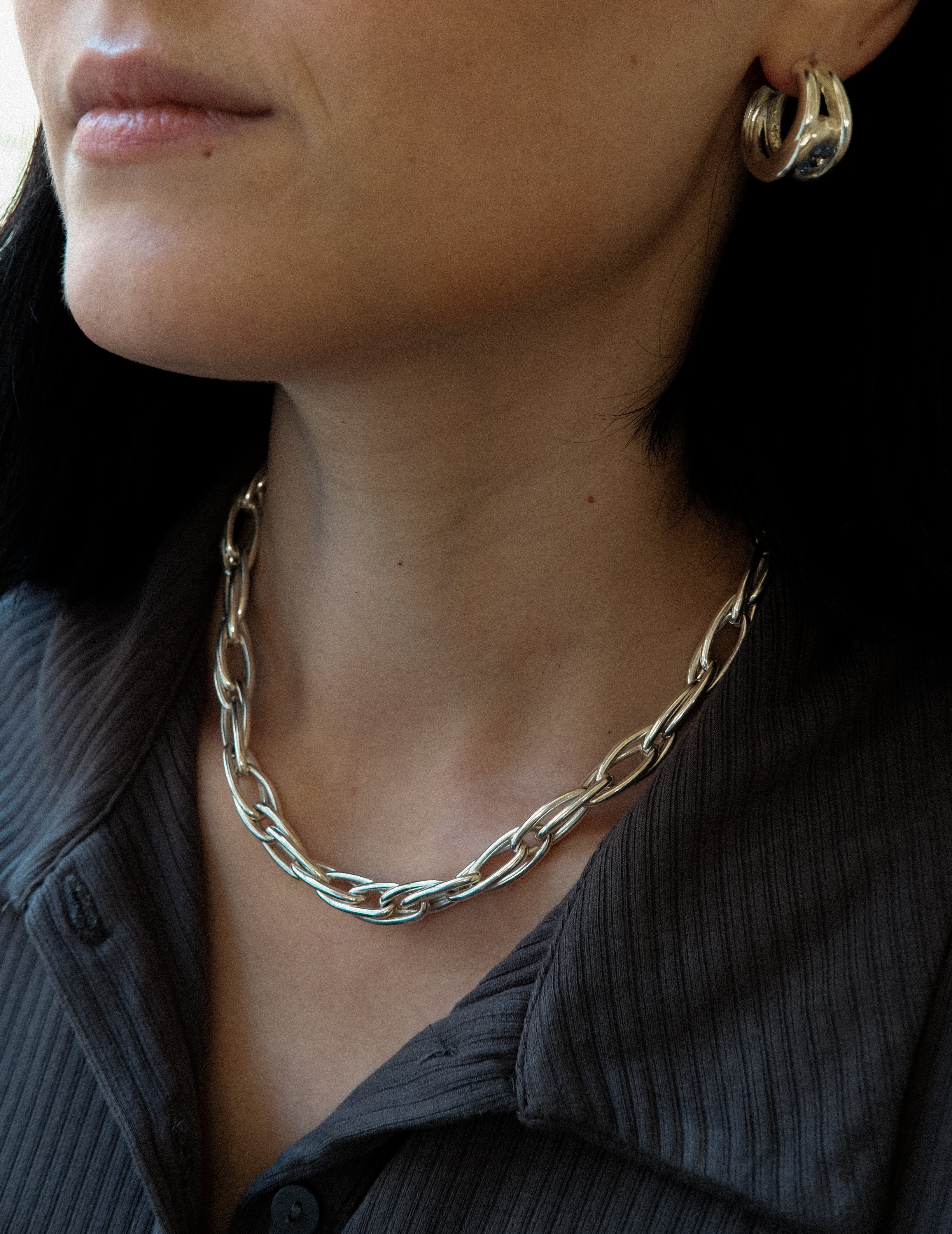 Link Stone Hoops