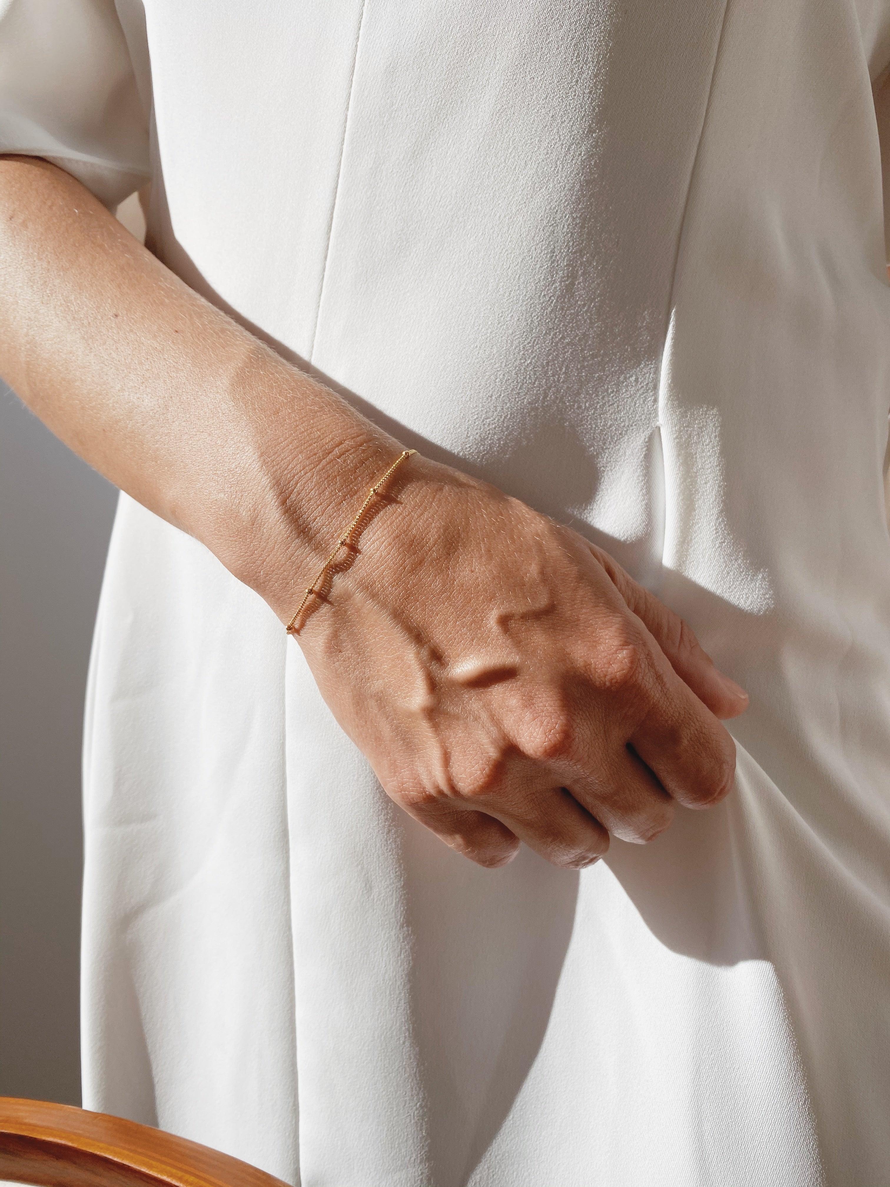 プレゼントに最適！9金 ブレスレット ポルトガル産