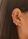 Olivia Black Huggie Hoops - NUUK