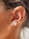 Olivia Black Huggie Hoops - NUUK