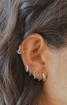 Olivia Black Huggie Hoops - NUUK